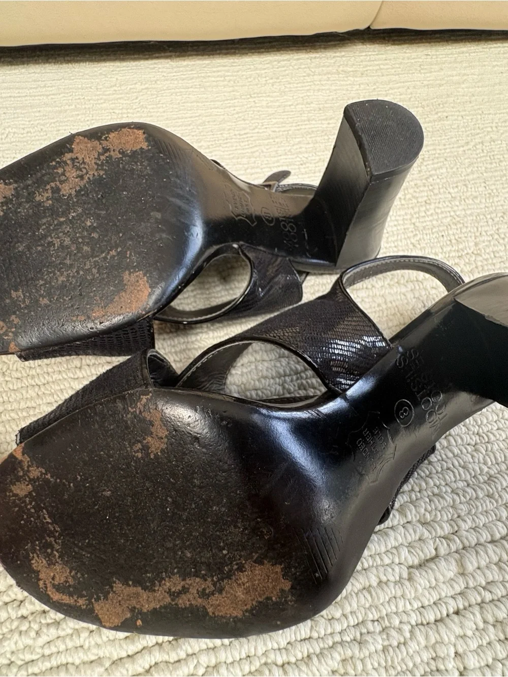 Black Crisscross Slingback Heeled Sandals